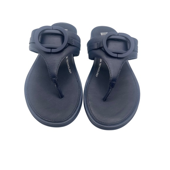 Fitflop Midnight Navy Gracie‎ Rubber-Corclet Leather Toe-Post Sandal Size 6 - Picture 1 of 8
